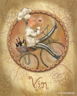 唯美厨师艺术插画