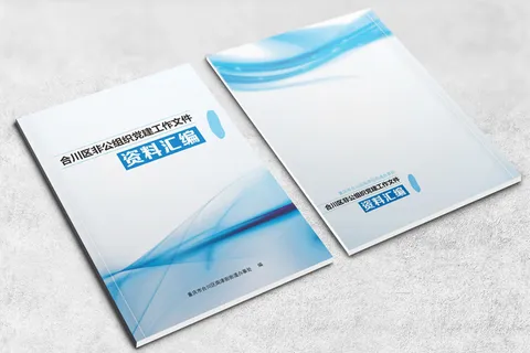 蓝色简约资料汇编工作制度封面