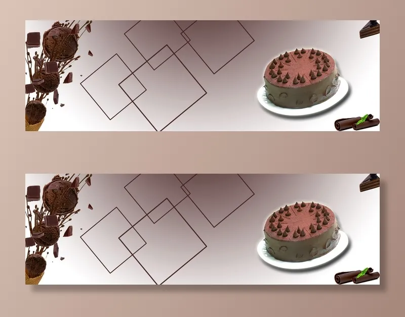 电商广告零食蛋糕背景psd模版下载