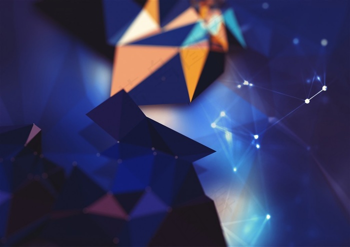 大气深色低多边形背景高清图片