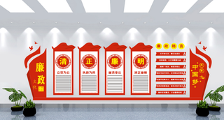 清正廉洁党建文化墙背景