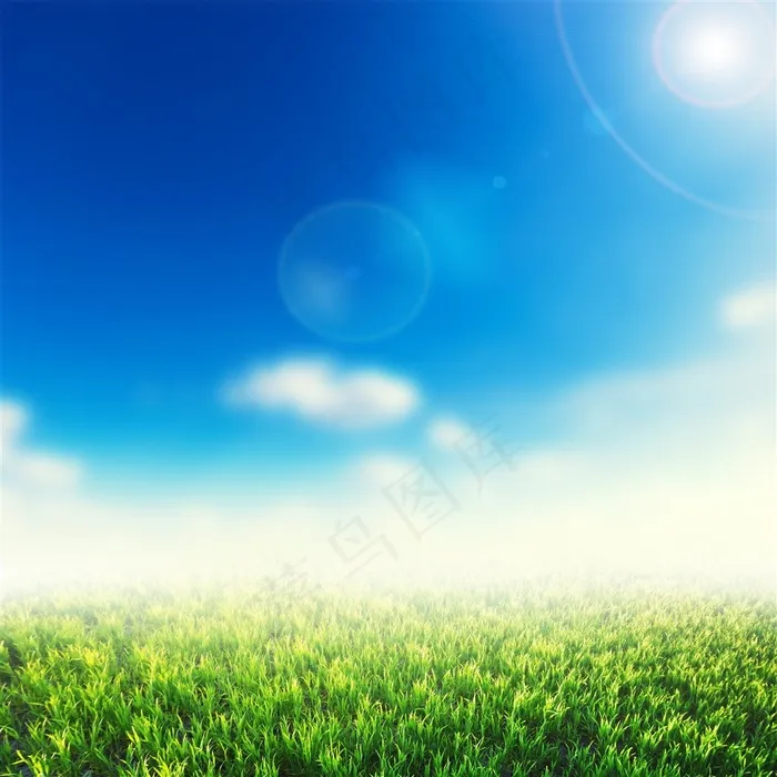 唯美天空草原景色高清大图