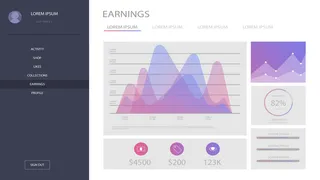可视化大数据科技网页后台管理图表软件AI界面PSD模版素材源文件