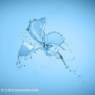 精美水花组成的花朵图片高清图片