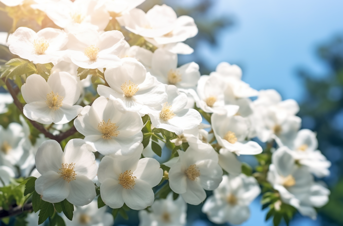 白色的花朵近景聚焦拍摄摄影图(4080x2688)