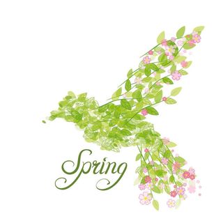 欢迎春天花开素材