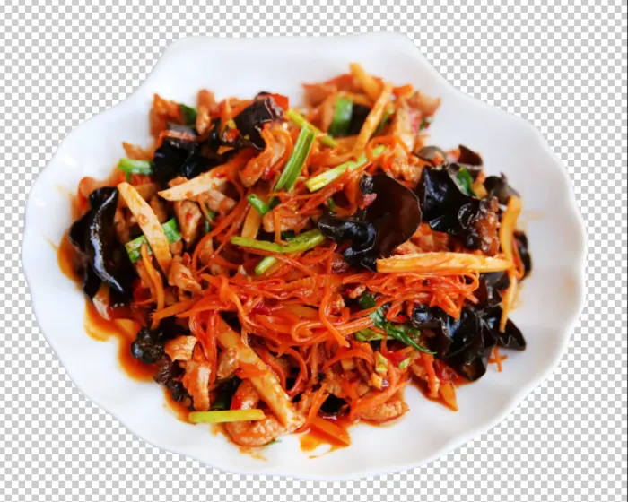 鱼香肉丝免扣素材psd模版下载