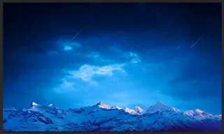 星空 雪山 高山 日照金山