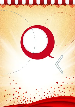 海报背景红色店铺红色门楣高清PSD