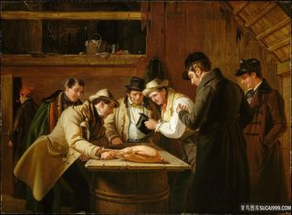 威廉 · 西德尼 · 芒特，抽奖活动油画图片