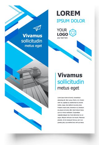 包装宣传册设计模板传单页抽象商务宣传册A4模板创意封面趋势宣传