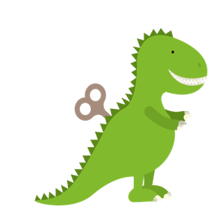 卡通绿色小恐龙