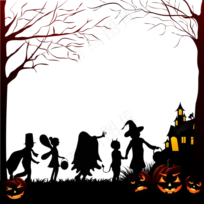 万圣节边框万圣节氛围元素头像框