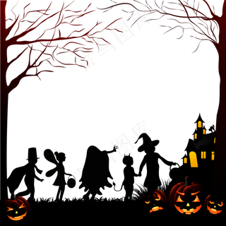 万圣节边框万圣节氛围元素头像框