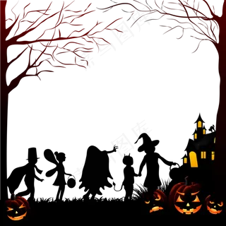 万圣节边框万圣节氛围元素头像框