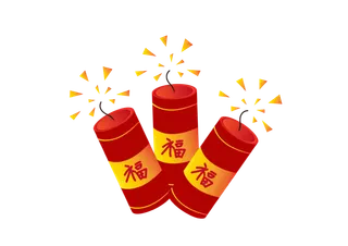 红色烟花爆竹免扣素材