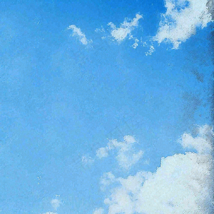 蓝天白云清新自然天空摄影图