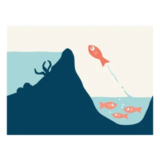 鲤鱼跃龙门素材卡通