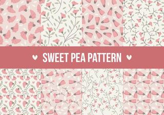 甜豌豆花无缝背景