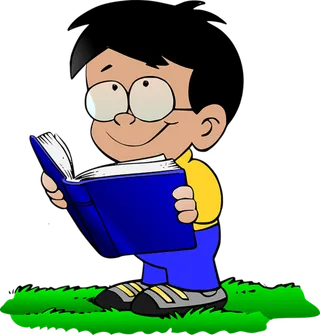 看书学习卡通