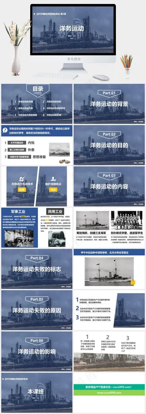 近代史历史PPT模板ppt模版