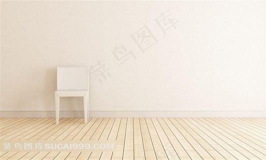 简约木地板和椅子高清图片