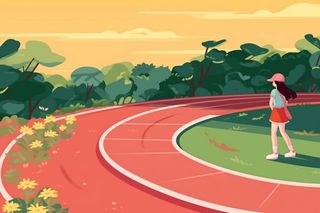 操场学生儿童花草背景