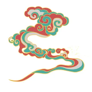 中国风中式国潮敦煌云纹祥云插画图案云朵云彩元素PSDAI设计素材