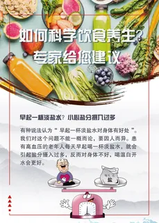 如何科学饮食养生知识海报
