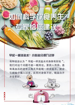 如何科学饮食养生知识海报
