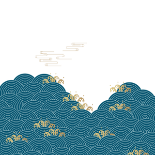 中国风山水祥云PNG免扣素材