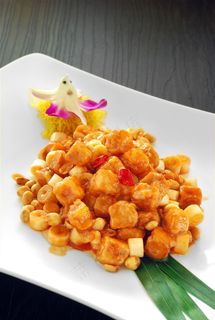 宫保鹅肝美食素材