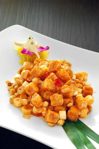 宫保鹅肝美食素材