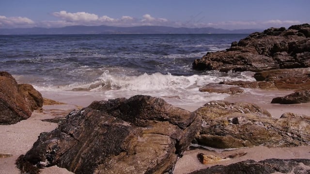 加利西亚, 西班牙, 日落, 海洋, 天空, 海滩, 云