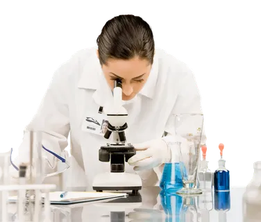 女性白色做试验人物素材|免扣|元素|卡通