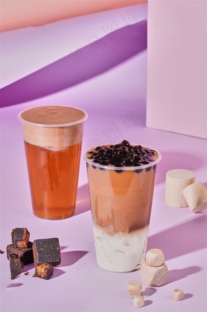 奶茶摄影图片-黑糖珍珠奶茶