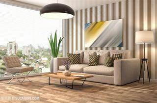 米色家庭装修设计高清图片