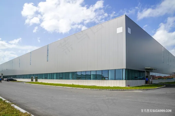 工厂外景工业园区工厂大型仓库
