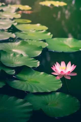 绿色清爽荷花节气背景