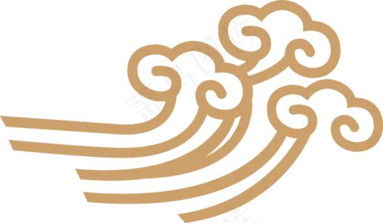 中式传统祥云中国风古典水纹吉祥图案免抠