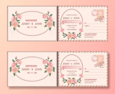 祝贺婚礼结婚邀请卡素材