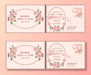 祝贺婚礼结婚邀请卡素材