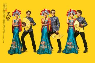 中华式结婚婚礼背景