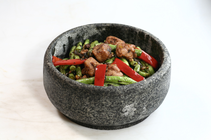 11鹅肝榄菜焗豆角 乡村小镇