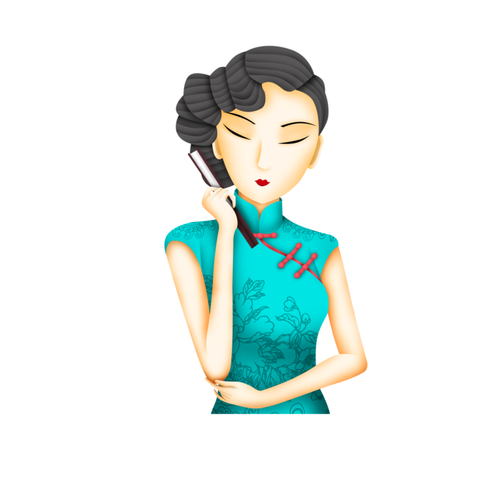 传统旗袍美女 (111)