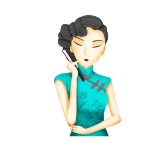 传统旗袍美女 (111)