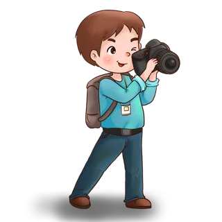 记者采访摄影PNG素材免扣