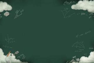 简约黑板可爱云朵banner背景