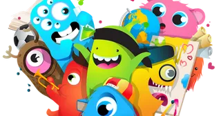 小怪兽卡通人物简笔少儿兴趣班