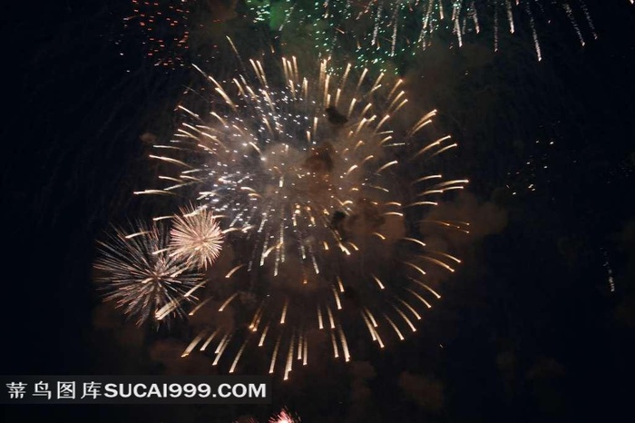 橙红色的烟花图片